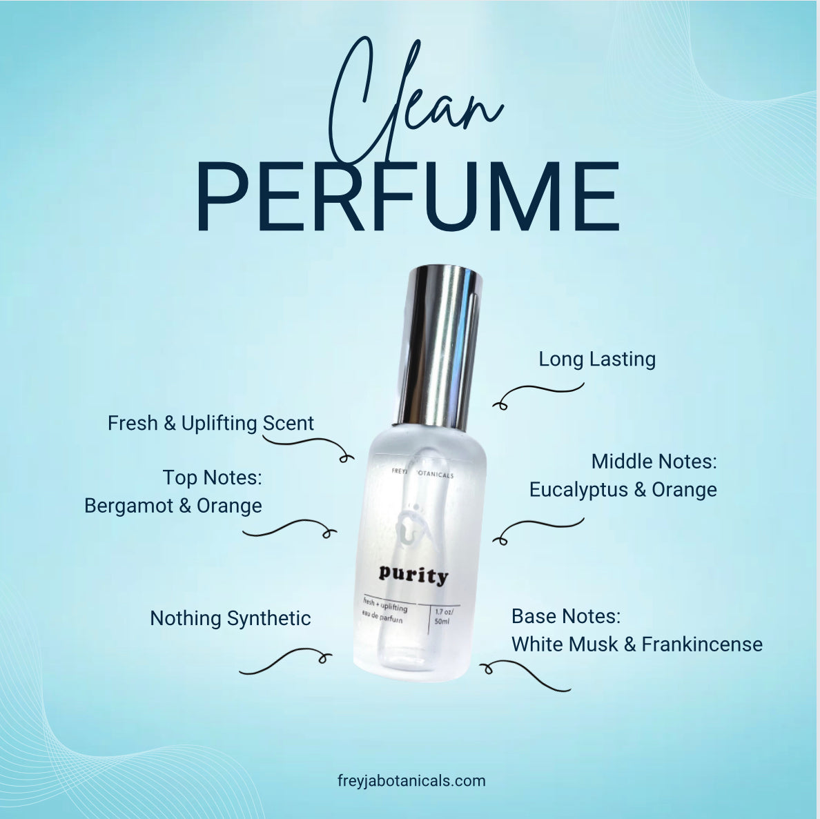 Purity | Clean Perfume | Natural Eau De Parfum Essential Oil Based