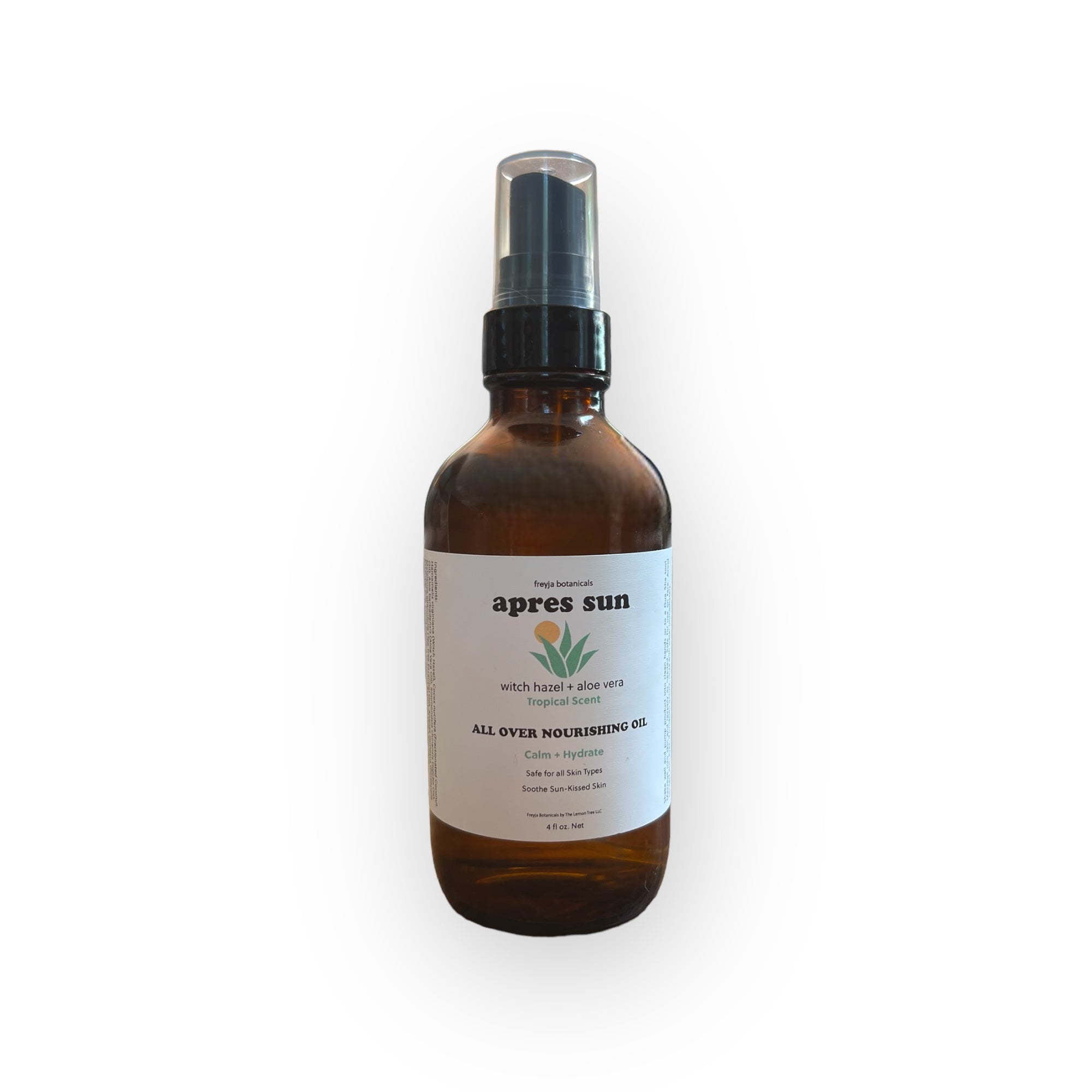 Apres Sun Witch Hazel + Aloe Vera All Over Skin Oil |Tropical Scent | After Sun, Razor Burn Oil to Calm + Hydrate Skin