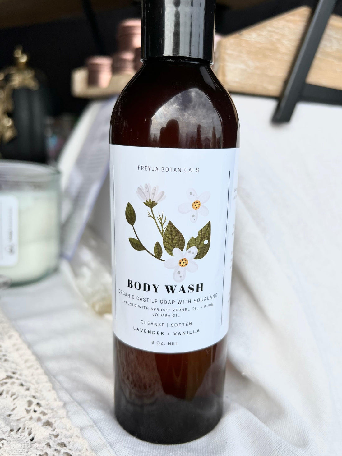 Lavender & Vanilla Body Wash | Organic Castile Soap with Squalane
